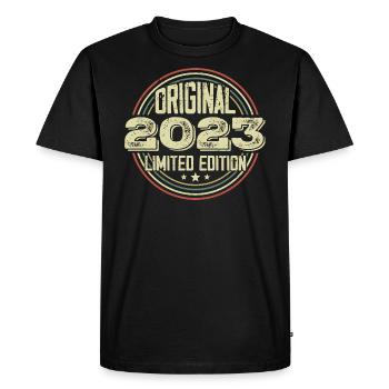 2023 Birthday Parties, A Legendary Vintage - Men's Premium Organic T-Shirt - black - Front - Nico (187cm)