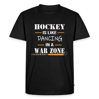 HockeyZone Field Hockey Artificial Grass Hockey Hockey Team - Men's Premium Organic T-Shirt - black - Front - Nico (187cm)