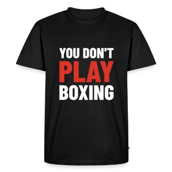 Boxe combattant, boxe, idée cadeau boxe - T-shirt Premium bio Homme - noir - Devant - Nico (187cm)