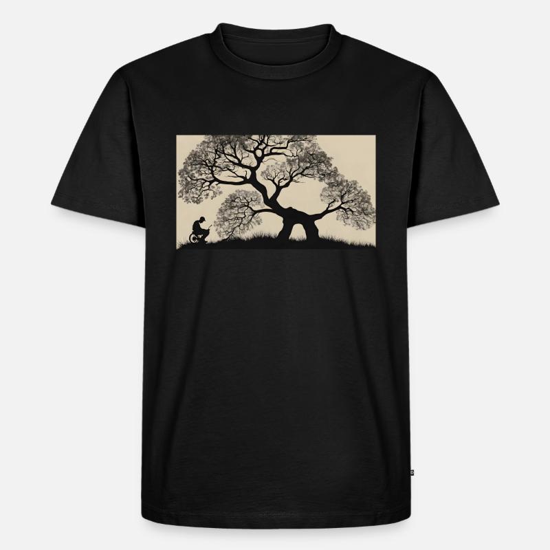 Baum der Erinnerung - Männer Premium Bio T-Shirt - Schwarz