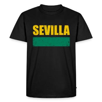Seville Vintage - Men's Premium Organic T-Shirt - black - Front - Nico (187cm)