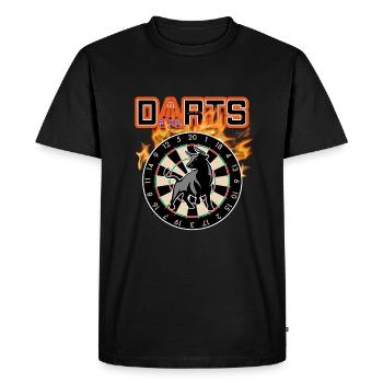 Darts Bullseye - Men's Premium Organic T-Shirt - black - Front - Nico (187cm)