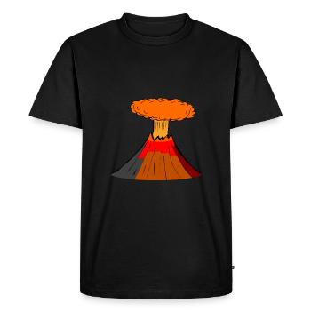 volcan - T-shirt Premium bio Homme - noir - Devant - Nico (187cm)