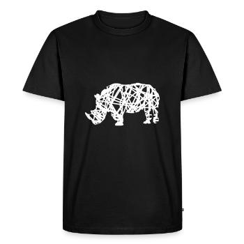 rhino - Men's Premium Organic T-Shirt - black - Front - Nico (187cm)