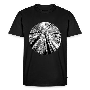 Tree Circle Tree Silhouettes Forest Nature - Men's Premium Organic T-Shirt - black - Front - Nico (187cm)