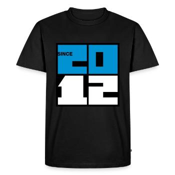 2012 Année de naissance. Cherchez votre année dans ma boutique - T-shirt Premium bio Homme - noir - Devant - Nico (187cm)