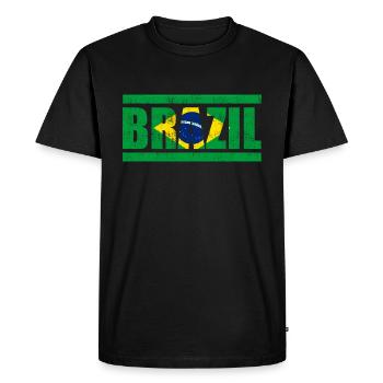 Brésil - T-shirt Premium bio Homme - noir - Devant - Nico (187cm)