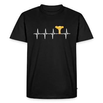 Chanterelles Champignons Cueilleur de champignons - T-shirt Premium bio Homme - noir - Devant - Nico (187cm)