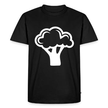 Broccoli Vegetables - Men's Premium Organic T-Shirt - black - Front - Nico (187cm)