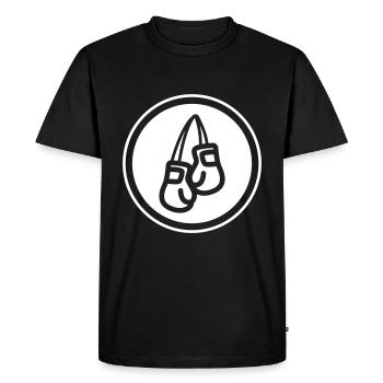 Symbole des gants de boxe - T-shirt Premium bio Homme - noir - Devant - Nico (187cm)