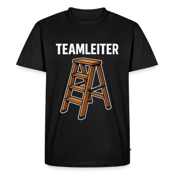 Team Leader Leader in Office Team Work - Men's Premium Organic T-Shirt - black - Front - Nico (187cm)