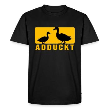 Duck Duck Collection Duck Lover « Duck Addicted » - T-shirt Premium bio Homme - noir - Devant - Nico (187cm)