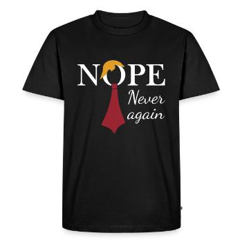 Non. Plus jamais - T-shirt Premium bio Homme - noir - Devant - Nico (187cm)