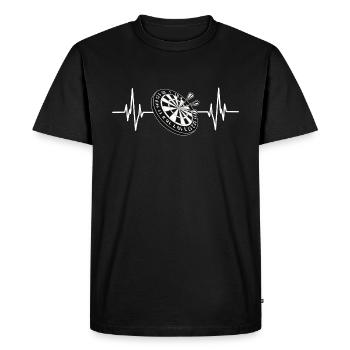 Darts heartbeat - Men's Premium Organic T-Shirt - black - Front - Nico (187cm)