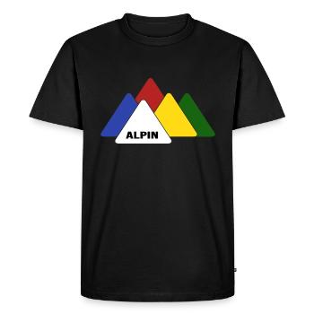 Randonnée en montagne Alpine Népal Sommets de l’Himalaya - T-shirt Premium bio Homme - noir - Devant - Nico (187cm)
