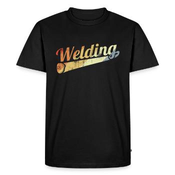 Vintage welding - Men's Premium Organic T-Shirt - black - Front - Nico (187cm)