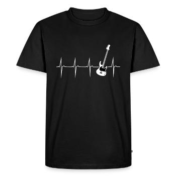 battement e guitare - T-shirt Premium bio Homme - noir - Devant - Nico (187cm)