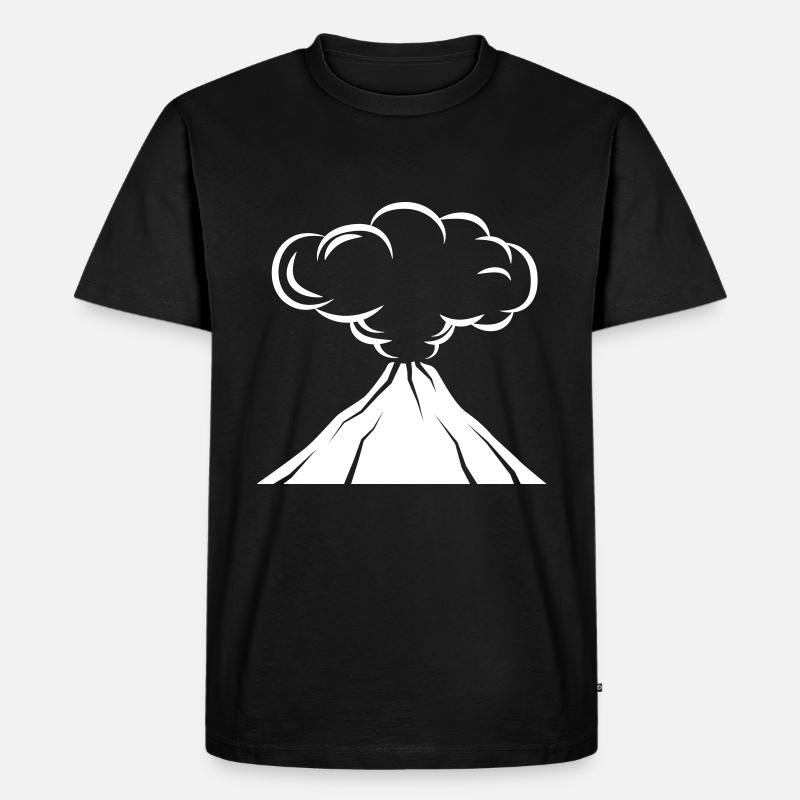 Vulkan icon symbol - Männer Premium Bio T-Shirt - Schwarz