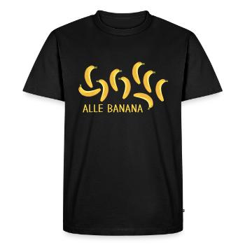 végétarien bio végétalien végétalien « Banana Banana » - T-shirt Premium bio Homme - noir - Devant - Nico (187cm)