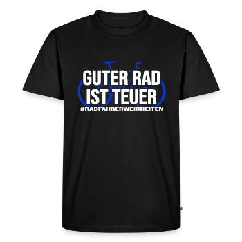 Bike, bikeless, bike, saddle-proof, bike cycling - Men's Premium Organic T-Shirt - black - Front - Nico (187cm)