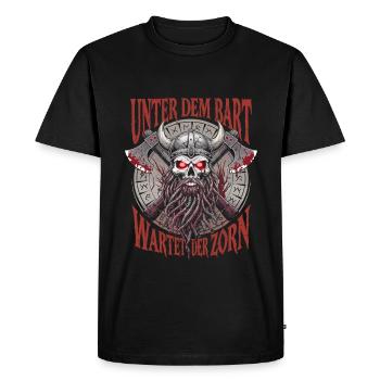 Vieil homme maléfique Viking sous la colère de la barbe - T-shirt Premium bio Homme - noir - Devant - Nico (187cm)