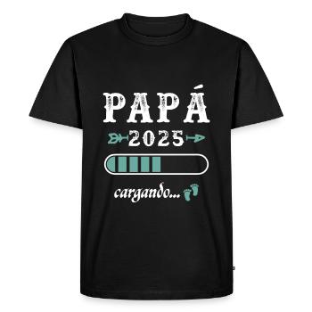Dad 2025 Loading Gift Future Father - Men's Premium Organic T-Shirt - black - Front - Nico (187cm)