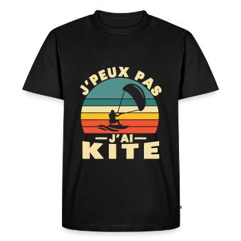 Je Peux Pas J'ai Kite Cadeau Humour - T-shirt Premium bio Homme - noir - Devant - Nico (187cm)