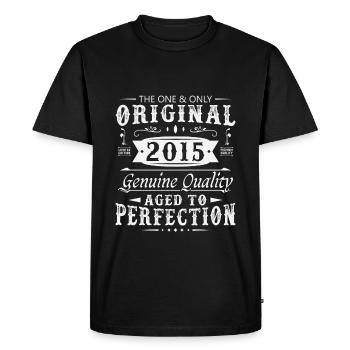 Original 2015 Vintage Birthday Gift - Men's Premium Organic T-Shirt - black - Front - Nico (187cm)