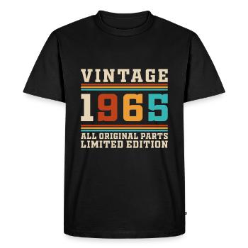 60 Ans 1965 Vintage Rétro Cadeau d’anniversaire - T-shirt Premium bio Homme - noir - Devant - Nico (187cm)