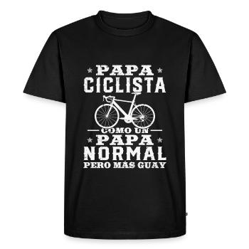 Vélo Vélo Papa Cycliste Coolest Fun - T-shirt Premium bio Homme - noir - Devant - Nico (187cm)