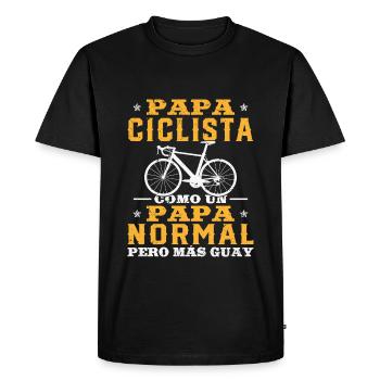 Vélo Vélo Papa Cycliste Coolest Fun - T-shirt Premium bio Homme - noir - Devant - Nico (187cm)