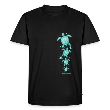 Sea turtles with saying - Men's Premium Organic T-Shirt - black - Front - Nico (187cm)