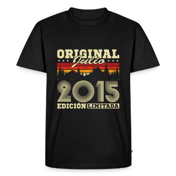 2015 Julio Vinatge Birthday Gift - Men's Premium Organic T-Shirt - black - Front - Nico (187cm)