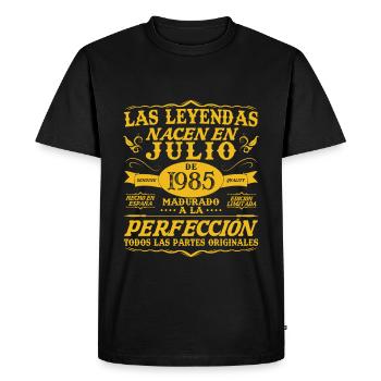 1985 Juillet Vintage Rétro Cadeau d’Anniversaire - T-shirt Premium bio Homme - noir - Devant - Nico (187cm)