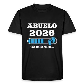 Grandpa 2026 Loading Gift for Future Grandpa - Men's Premium Organic T-Shirt - black - Front - Nico (187cm)