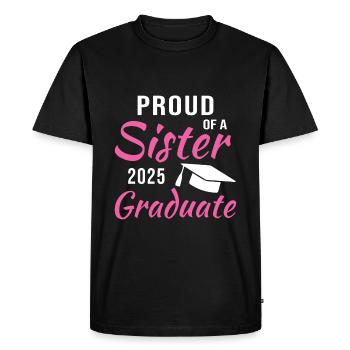 Fière sœur d’un diplômé de 2025 - T-shirt Premium bio Homme - noir - Devant - Nico (187cm)
