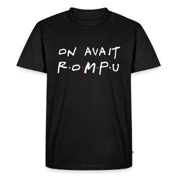 On avait rompu (blanc) - T-shirt Premium bio Homme - noir - Devant - Nico (187cm)