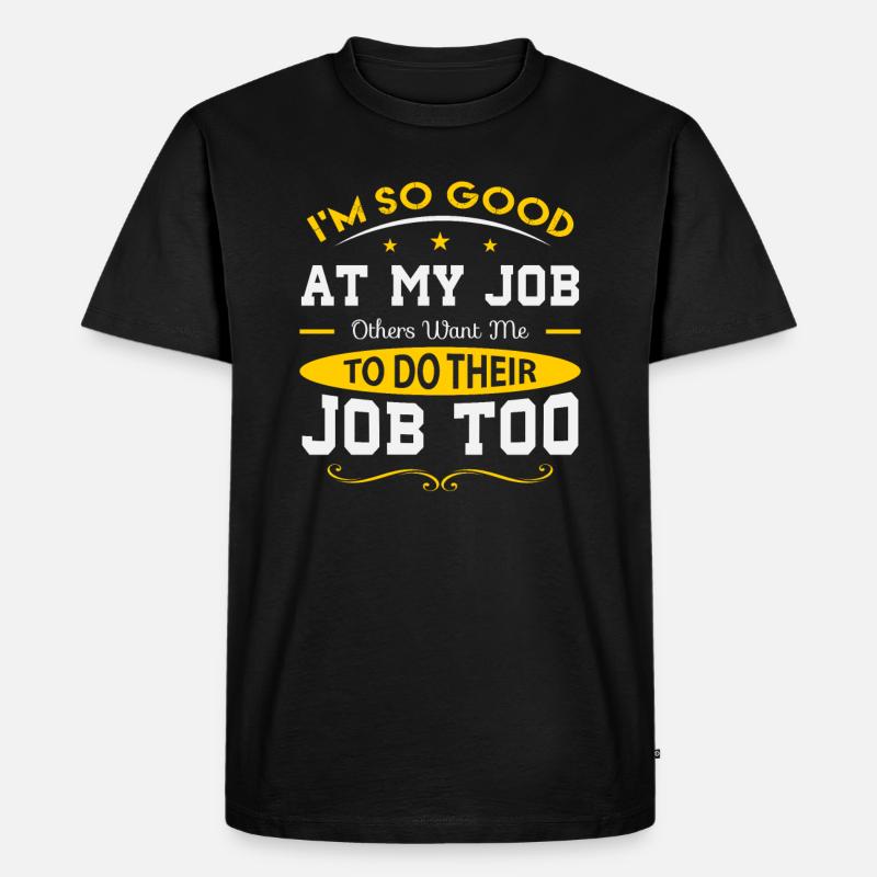 Job - Männer Premium Bio T-Shirt - Schwarz