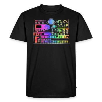 Tribu arc-en-ciel - T-shirt Premium bio Homme - noir - Devant - Nico (187cm)