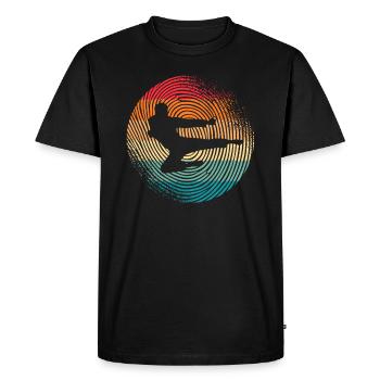 Taekwondo Martial Arts Fingerprint Men's Karate - Men's Premium Organic T-Shirt - black - Front - Nico (187cm)