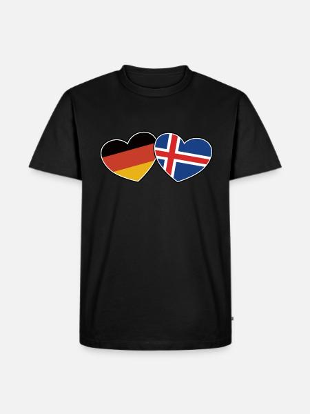 German Icelandic Friendship - Gift - Men's Premium Organic T-Shirt - black