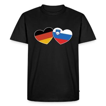 Amitié germano-slovène - Cadeau - T-shirt Premium bio Homme - noir - Devant - Nico (187cm)