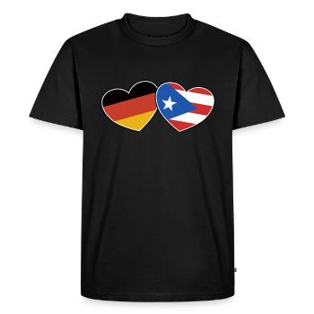 Amitié germano-portoricaine - Cadeau - T-shirt Premium bio Homme - noir - Devant - Nico (187cm)