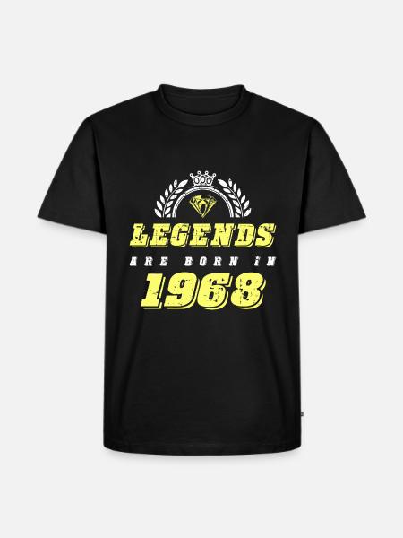 1968 legends born in - Men's Premium Organic T-Shirt - black