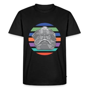 Les | complémentaires de Karl Mag Karl Marx - rétro rond - T-shirt Premium bio Homme - noir - Devant - Nico (187cm)