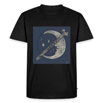 Enchanted bone background - Men's Premium Organic T-Shirt - black - Front - Nico (187cm)