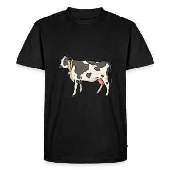 Vache - T-shirt Premium bio Homme - noir - Devant - Nico (187cm)
