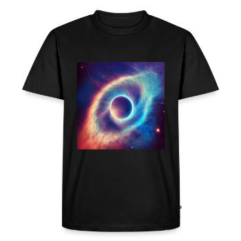 Cet œil dans le ciel - T-shirt Premium bio Homme - noir - Devant - Nico (187cm)