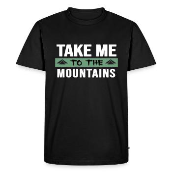 Alpine Mountaineering, Alpine Mountaineering, Mountaineering Summit - Men's Premium Organic T-Shirt - black - Front - Nico (187cm)