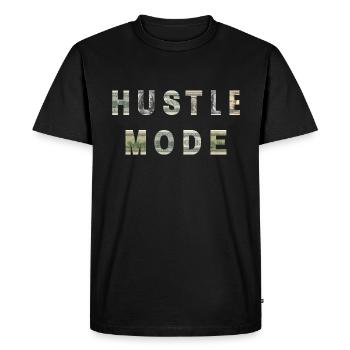 Hustler Mode Argent Texture Inspiration - T-shirt Premium bio Homme - noir - Devant - Nico (187cm)